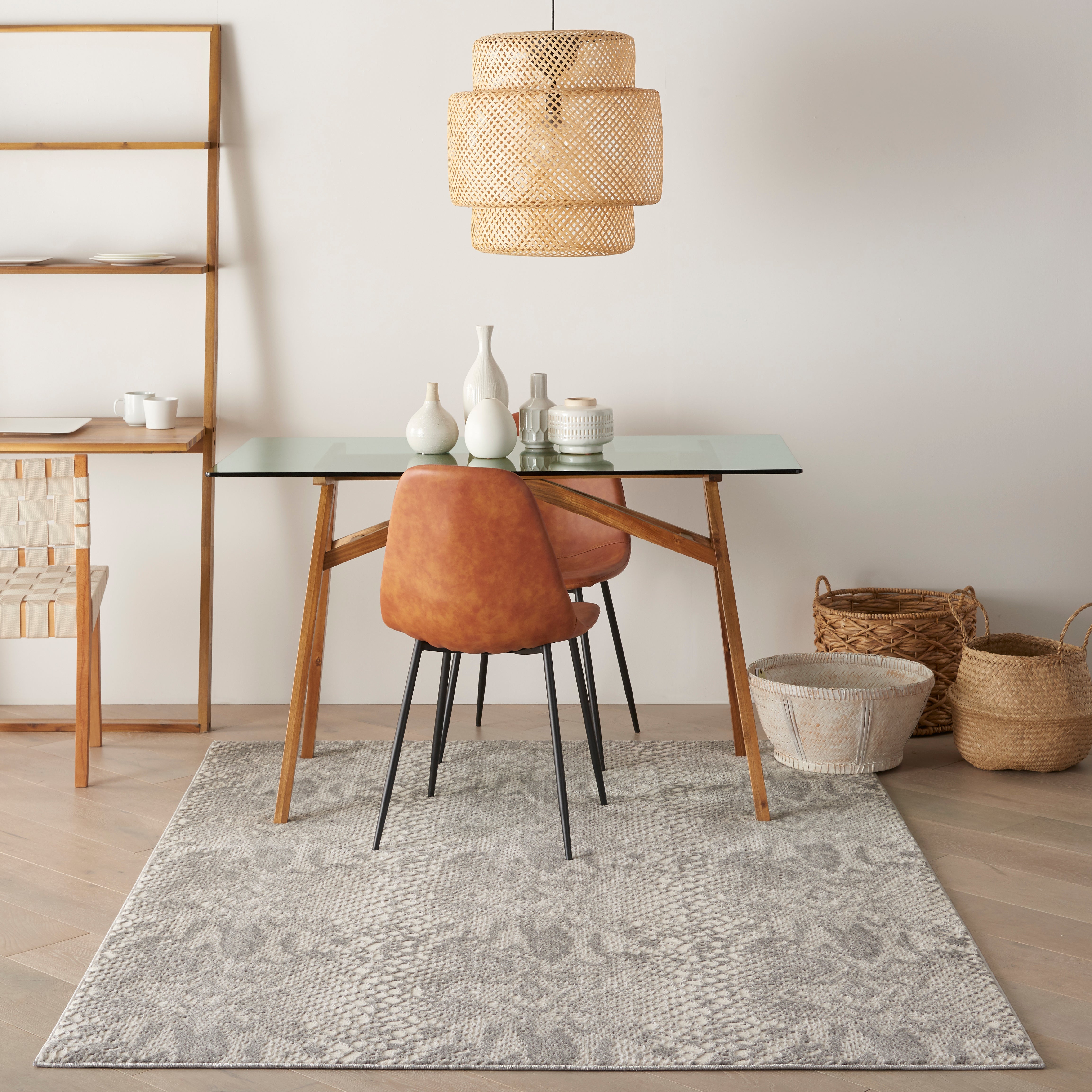 Nourison Solace SLA06 Ivory/Grey Large Rectangle Rug